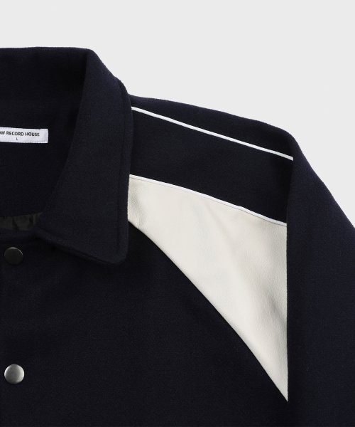 Piping Line Varcity Jackets_Navy