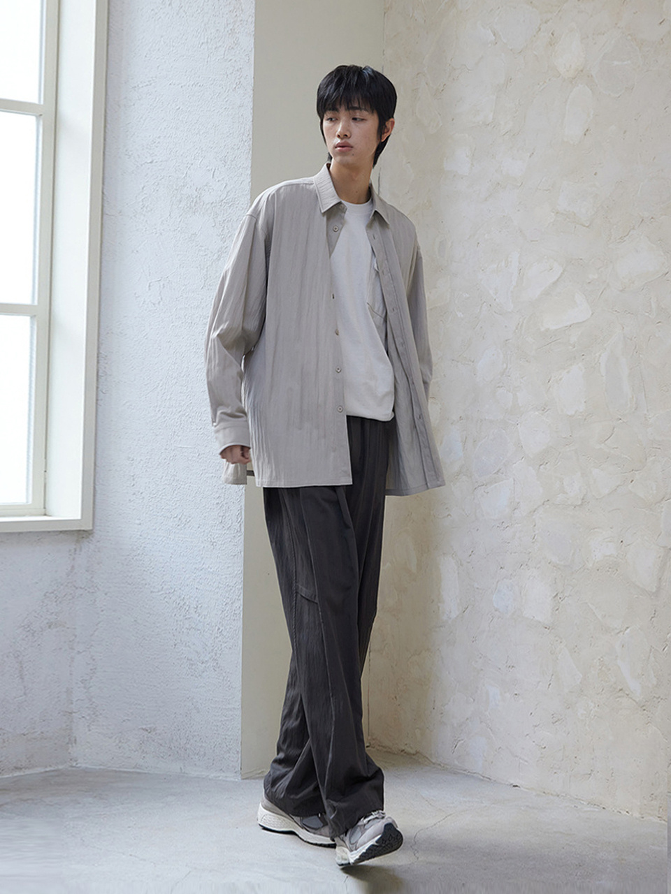 비긴202(BEGIN202) Washed Nylon 6PK Pants [Charcoal] - 118,000 | 무신사 스토어