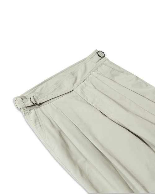 (2024.ver) SIDEFIX SEMI WIDE TWO TUCK PANTS_BEIGE