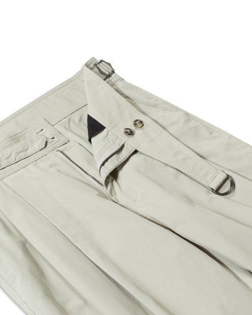 (2024.ver) SIDEFIX SEMI WIDE TWO TUCK PANTS_BEIGE