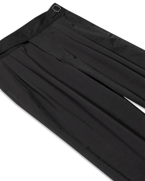 (2024.ver) SIDEFIX SEMI WIDE TWO TUCK PANTS_BLACK