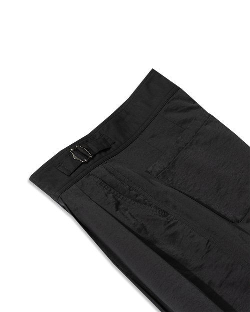 (2024.ver) SIDEFIX SEMI WIDE TWO TUCK PANTS_BLACK