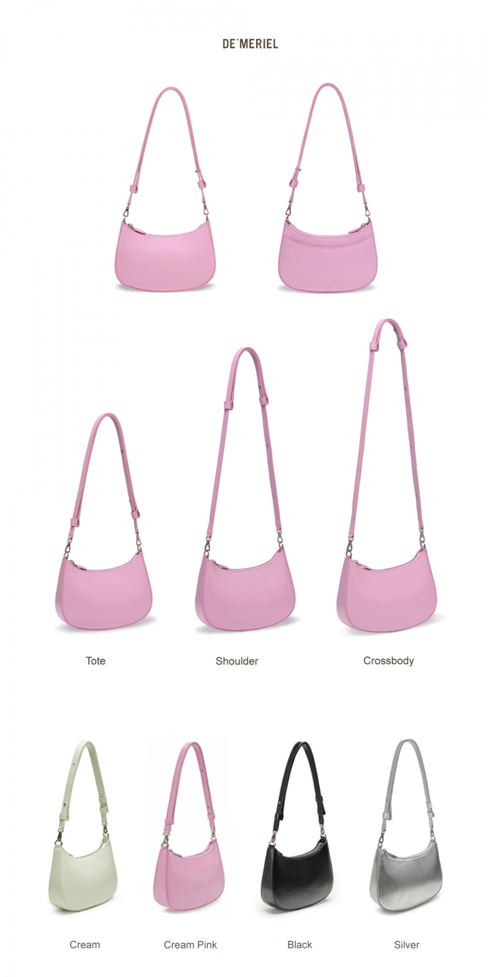 ★DE MERIEL★ Rosy Bag SmallCream Pink ROSYBAG MUSINSA | DEMERIEL Rosy Bag Small_Cream Pink