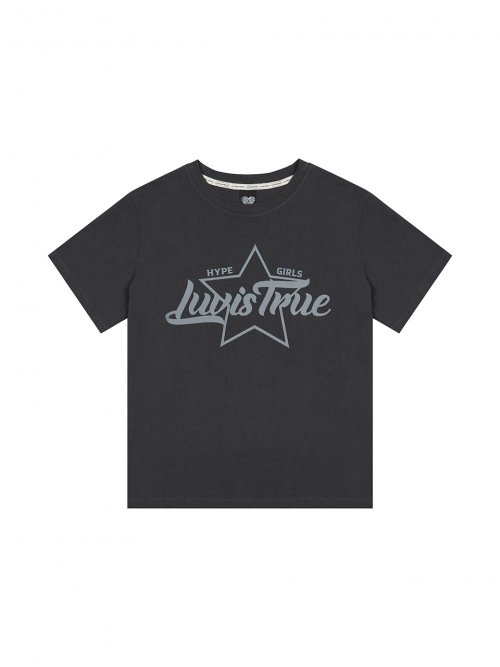 DN STAR LOGO TEE(CHARCOAL)