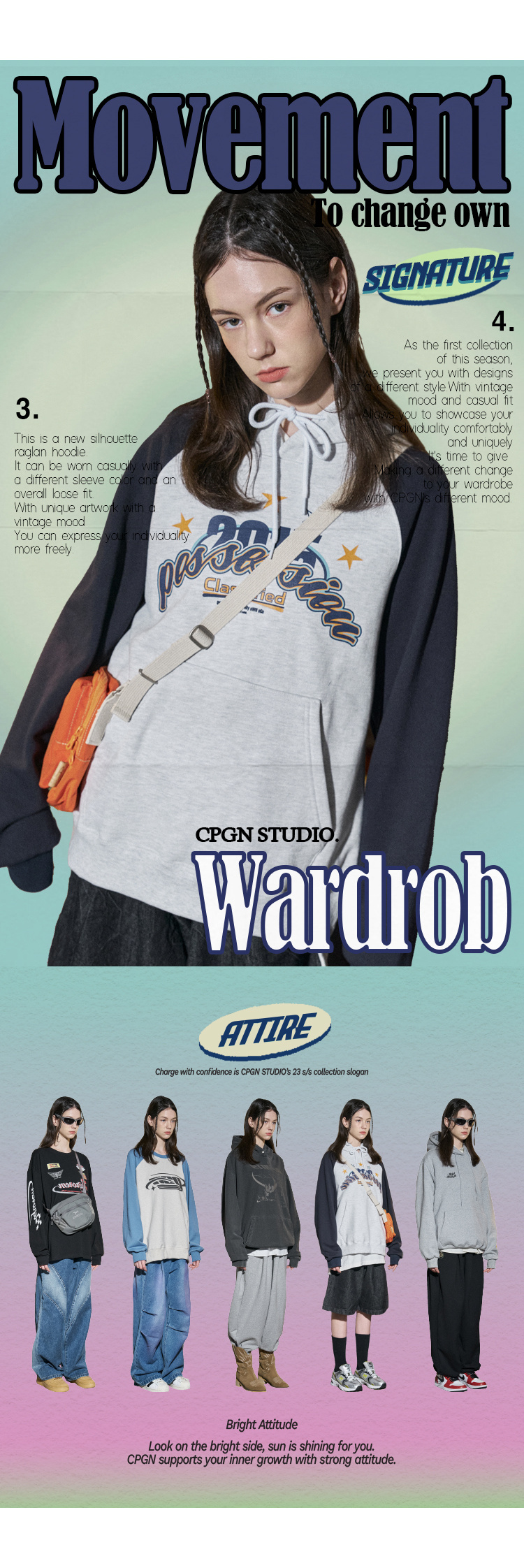 MUSINSA | CPGN STUDIO Hug Me Embroidered Hoodie Gray