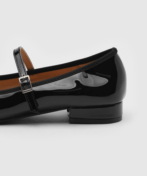 Charlotte Enamel Maryjane Flats (2cm)
