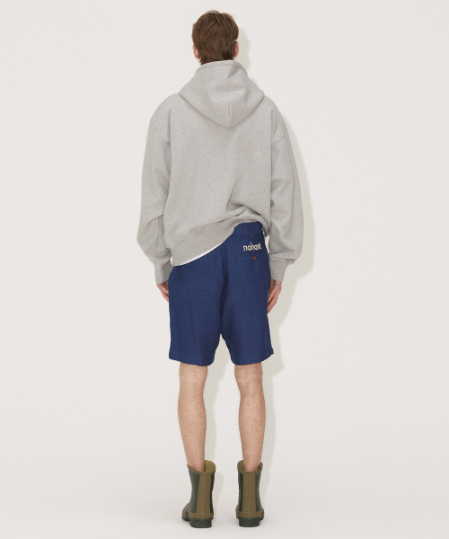 LONELY/LOVELY FLUFF HOODIE ZIP-UP GRAY NAVY