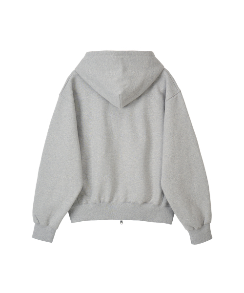LONELY/LOVELY FLUFF HOODIE ZIP-UP GRAY NAVY