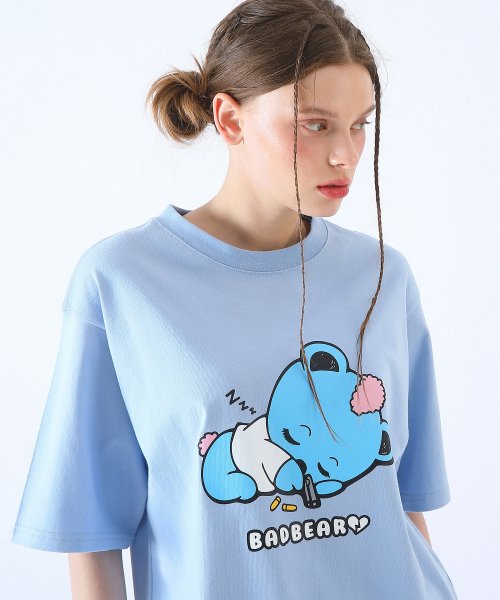 Baby BadBear Oversized Tee Skyblue