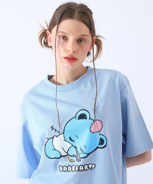 Baby BadBear Oversized Tee Skyblue