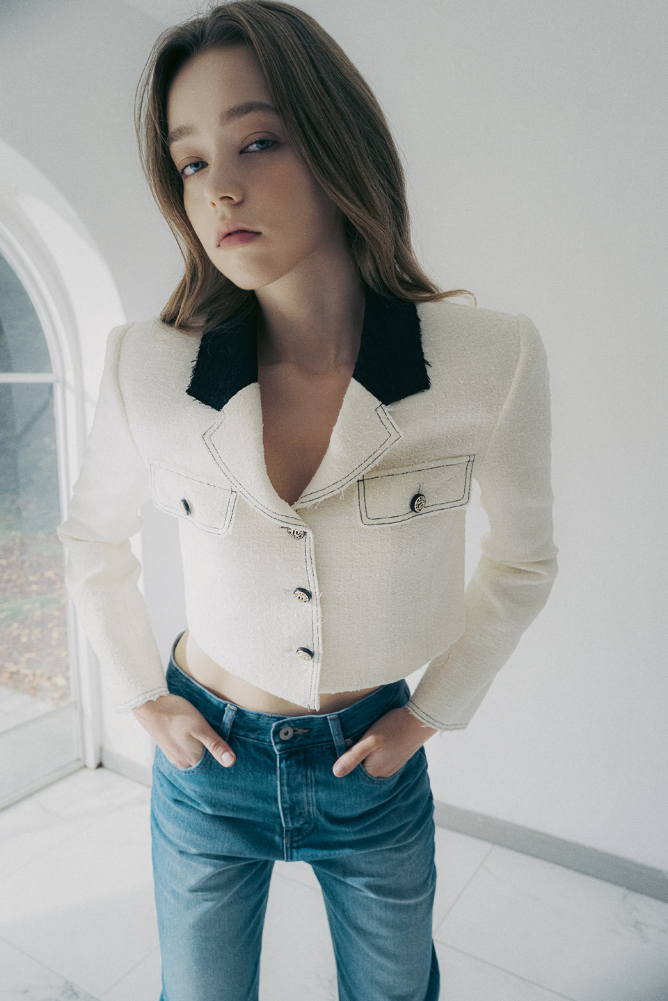MUSINSA | IM.J tweed cropped jacket
