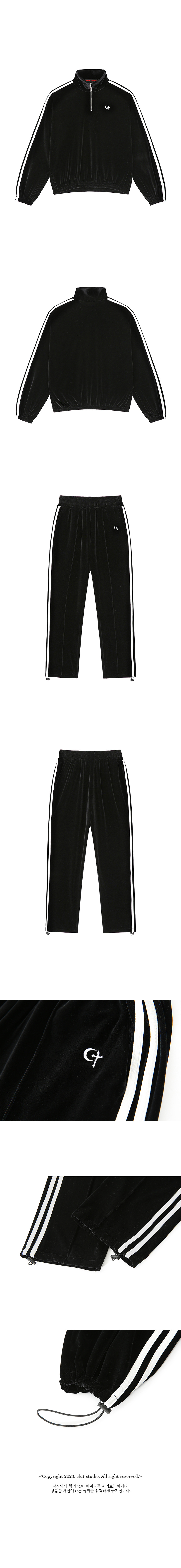 ●CLUT STUDIO● 0 3 lazy day velvet ジョガーパンツ / black ○CLUT STUDIO○ 0 3 lazy day velvet ジョガーパンツ / black