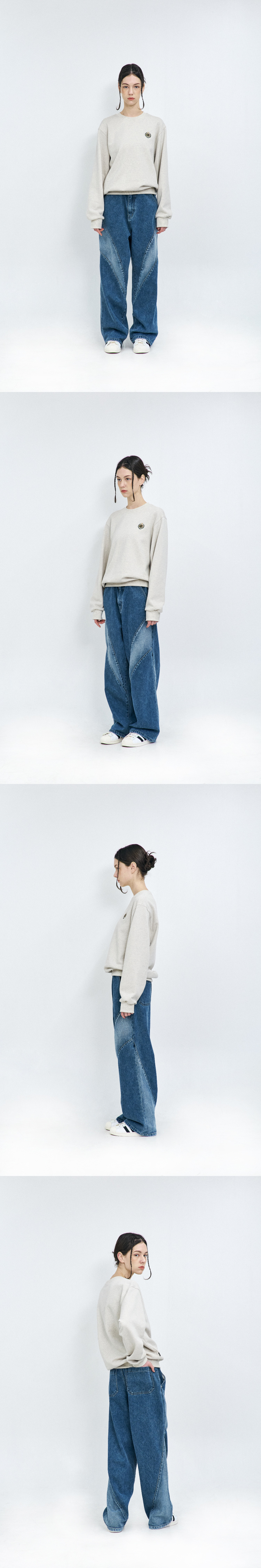 MUSINSA | CPGN STUDIO Wave Brushed Wide Denim Indigo