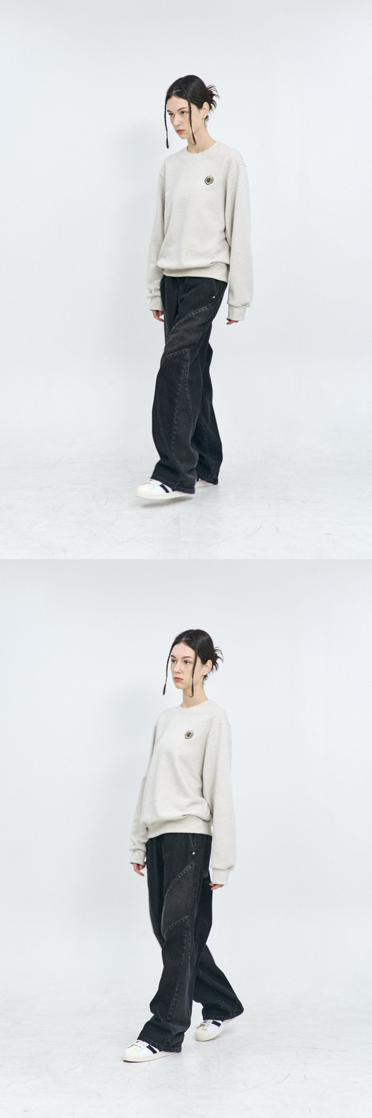 WIDE DENIM - 2 COLORS BLACK