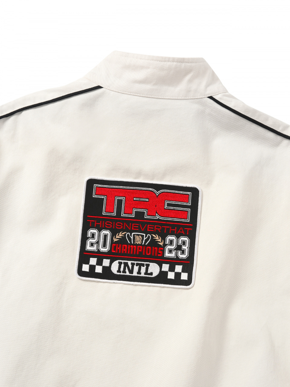 디스이즈네버댓(THISISNEVERTHAT) TRC Racing Jacket Off White