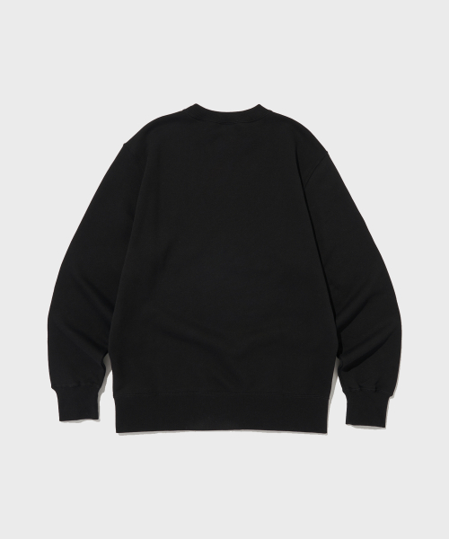 C로고 크루넥 스웨트셔츠 Black