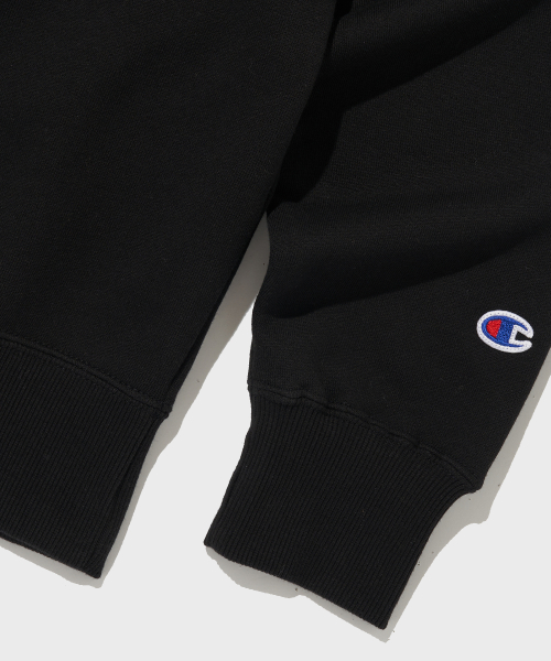 C로고 크루넥 스웨트셔츠 Black