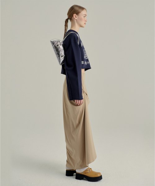 BESSETTE SHOULDER + STRAP - silver crinkle