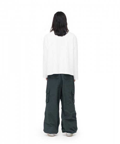 Knee Slit Cargo Pants (Green)