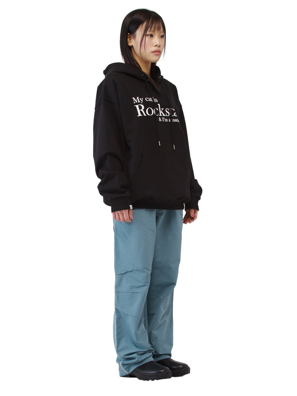 パーカー・フーディ [ JOEGUSH ] My cat is Rockstar Hoodie (Grey/Black) MUSINSA | JOEGUSH My cat is Rockstar Hoodie (Black/White)