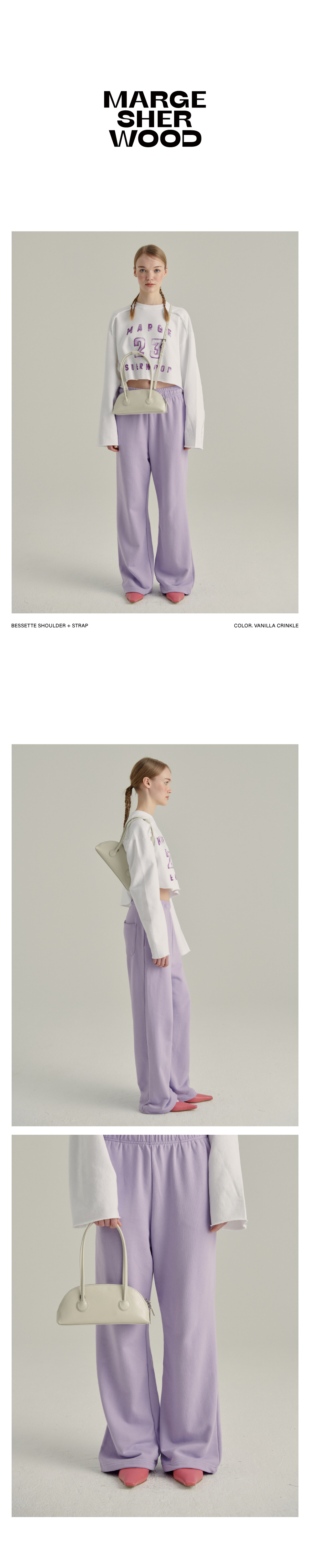 ★MARGESHERWOOD★ パープル Bessette ショルダーバッグ MUSINSA | MARGESHERWOOD BESSETTE SHOULDER + STRAP - vanilla