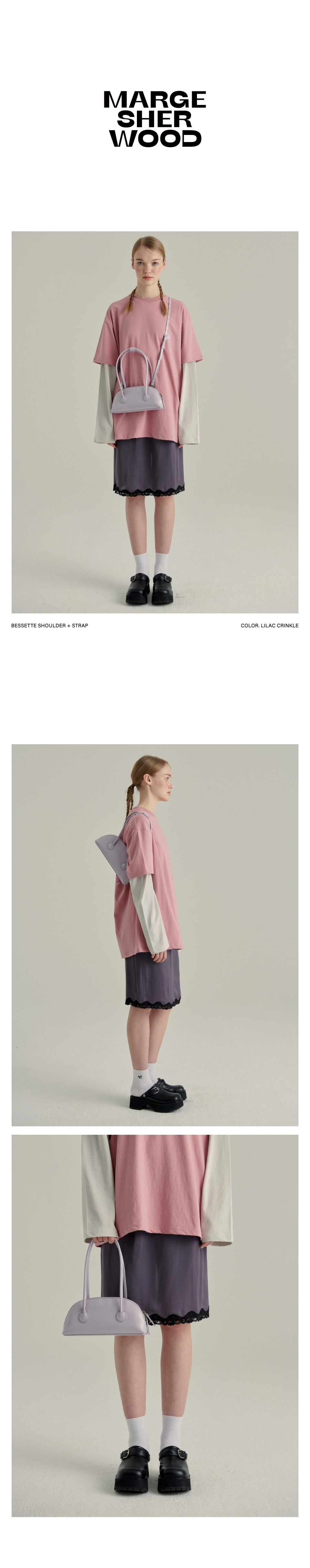 MUSINSA | MARGESHERWOOD BESSETTE SHOULDER + STRAP - lilac