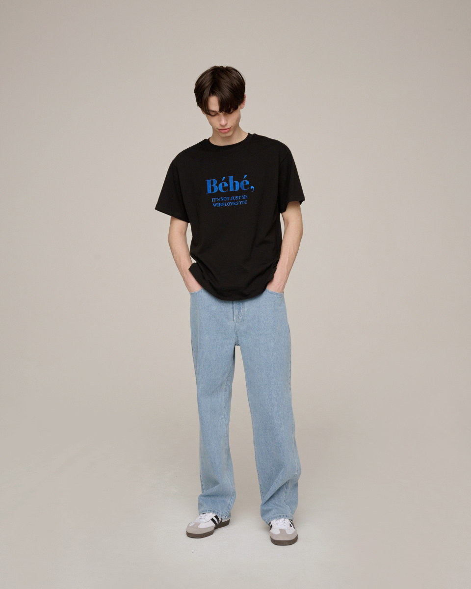 누아르나인(NOIRNINE) Bébé Unisex T-shirts [BLACK]