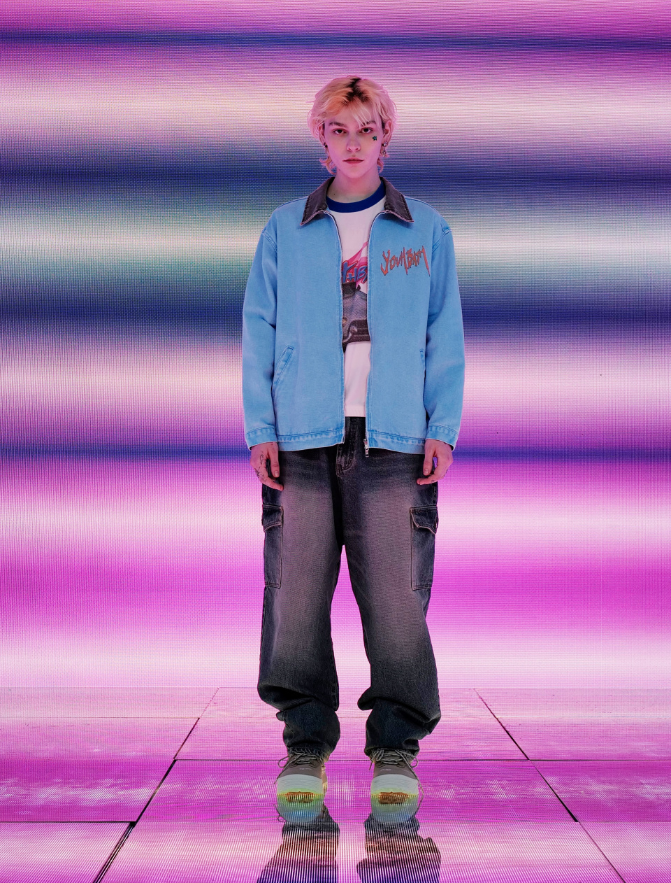 ☆23SS☆【YOUTHBATH】☆pigment zip-up coach jacke.t☆ MUSINSA | YOUTHBATH Pigment zip-up coach jacket _ Sky Blue
