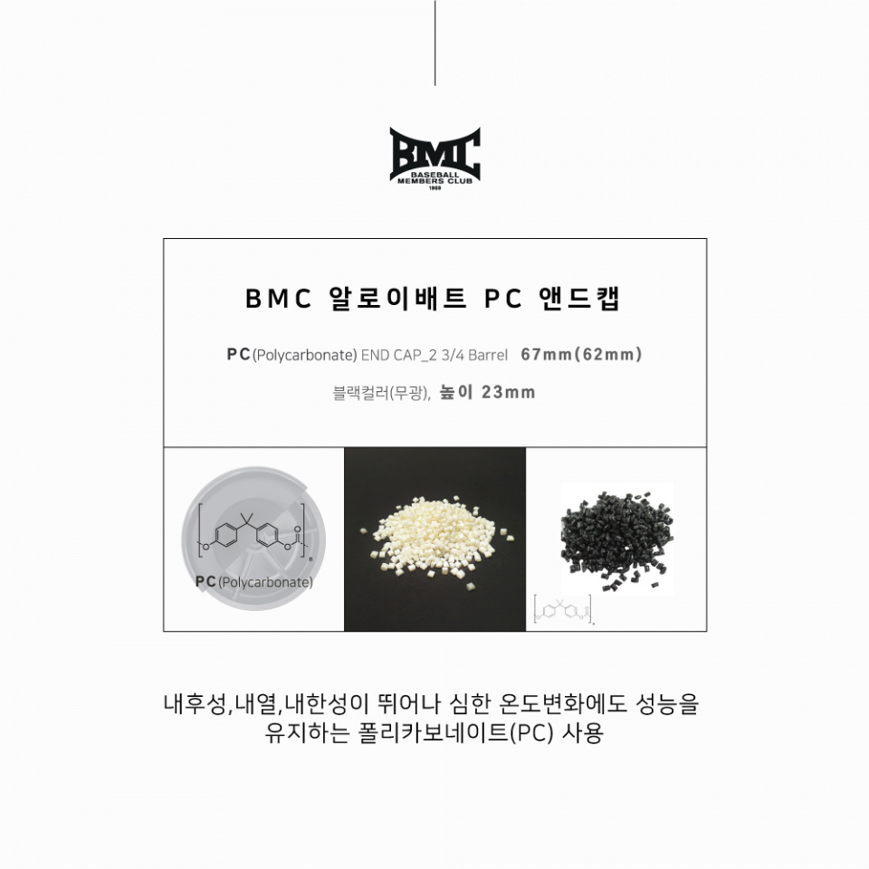 비엠씨(BMC) 알로이배트전용 PC 앤드캡 무광 K1(2 3/4배럴) - 16,500 | 무신사 스토어