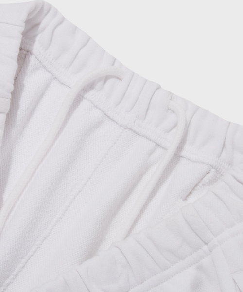 C로고 프렌치테리 밴딩 조거팬츠 White