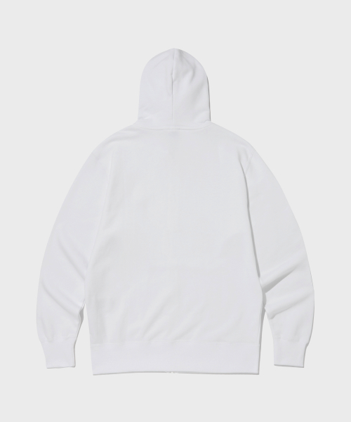 C로고 후드 집업 White