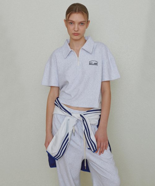 Tetti Zipup Top_Melange Gray