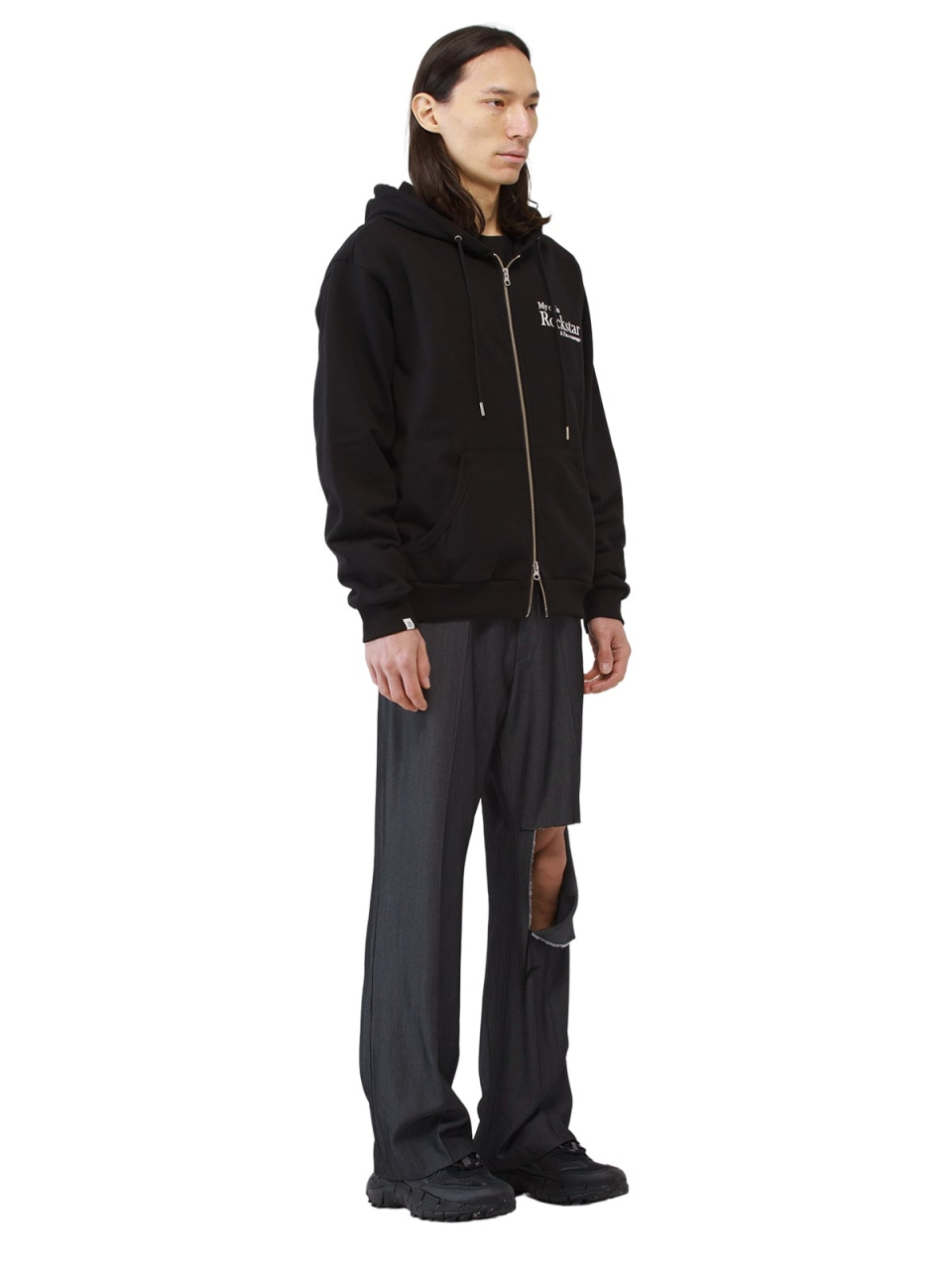 パーカー・フーディ [ JOEGUSH ] Big Font Rockstar Hoodie Zip-up (BLACK) MUSINSA | JOEGUSH Big Font Rockstar Hoodie Zip-up (Black)