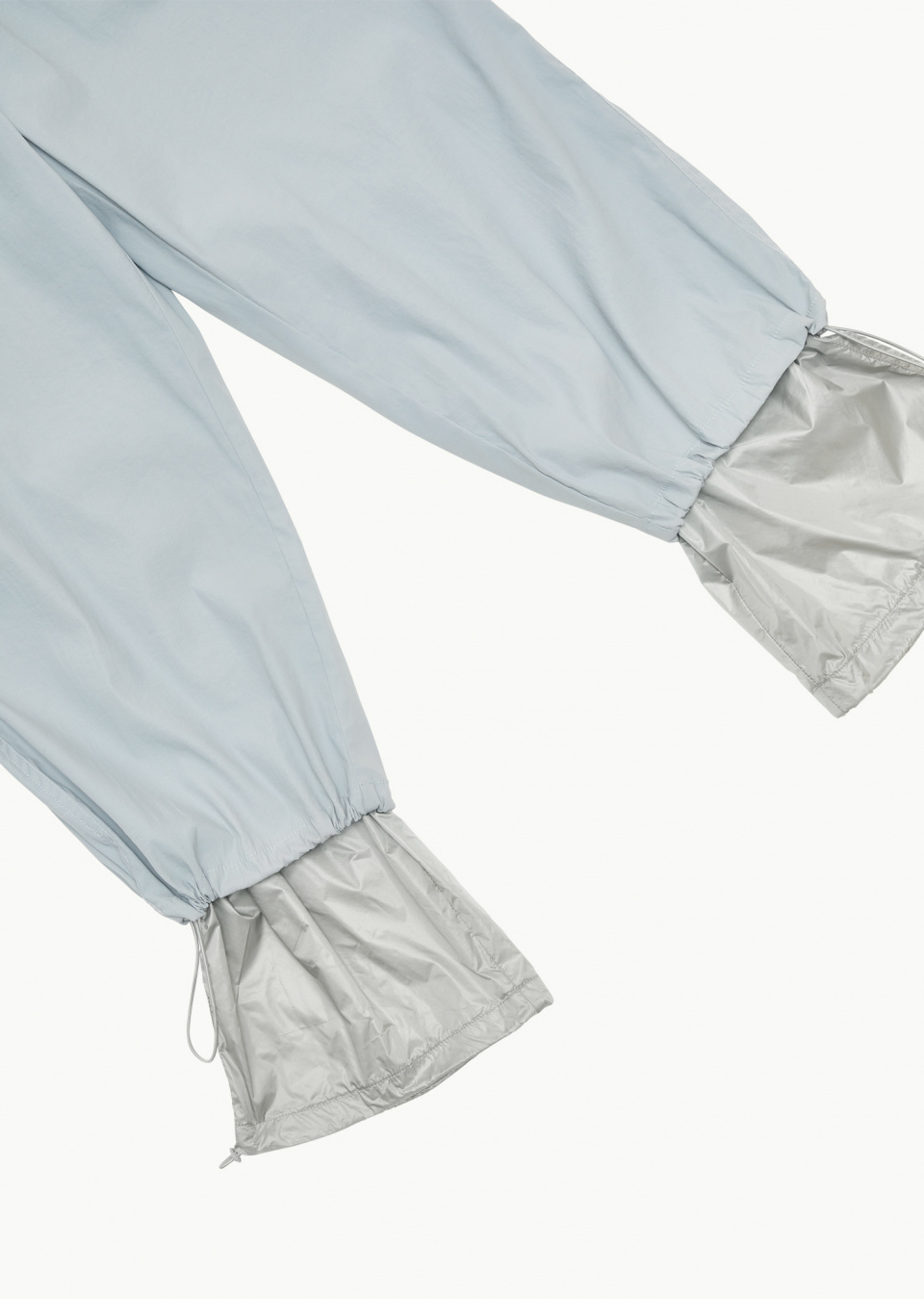 MUSINSA | AMOMENTO DRAWSTRING LAYERED PANTS_GREY MINT