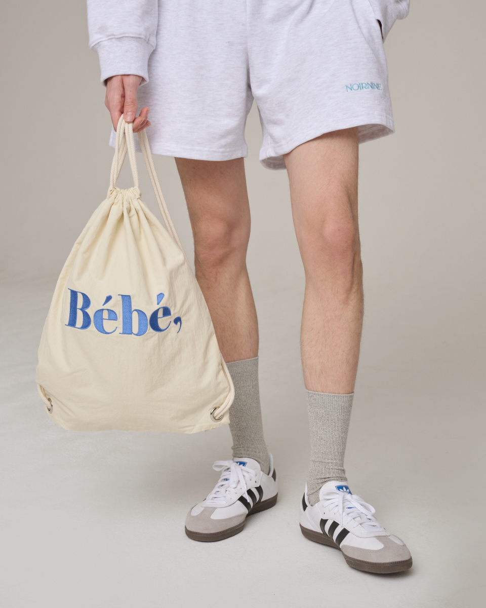 누아르나인(NOIRNINE) Bébé Nylon String Bag [BEIGE]