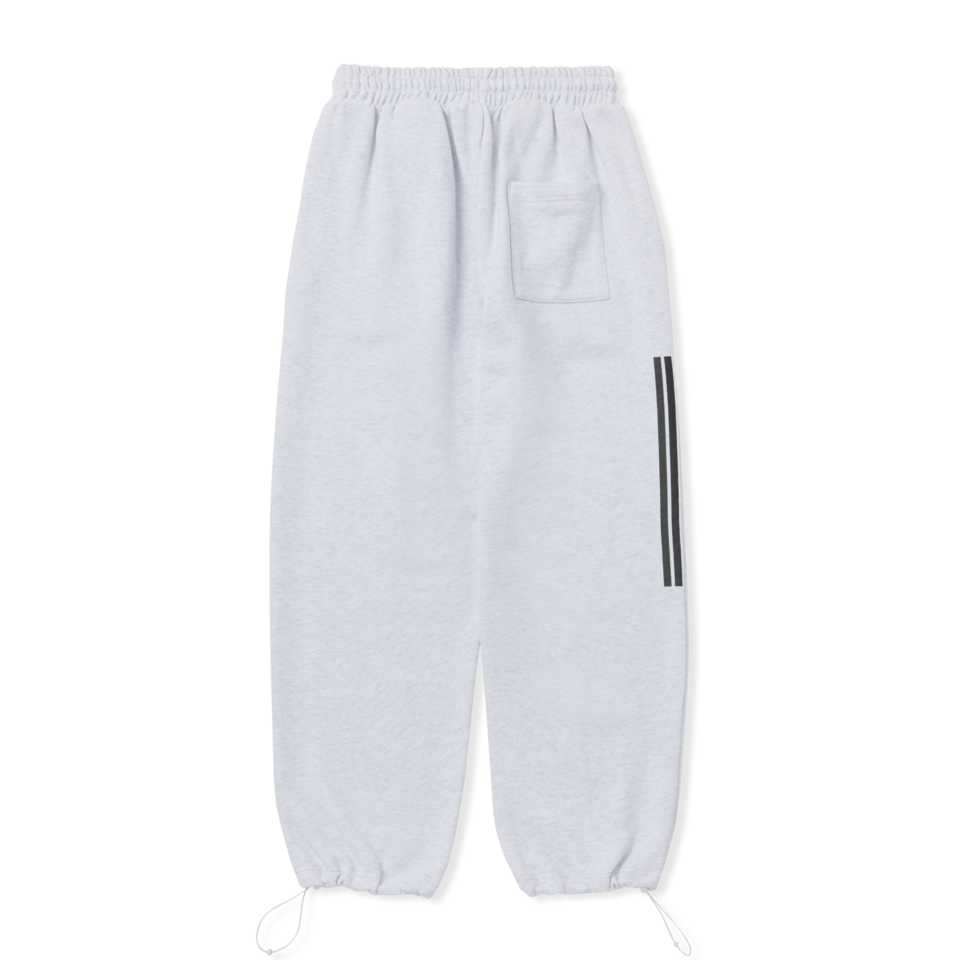 ☆NERDY☆ Essential Sweatpants Melange White MUSINSA | NERDY Vertical Logo Sweatpants Melange White