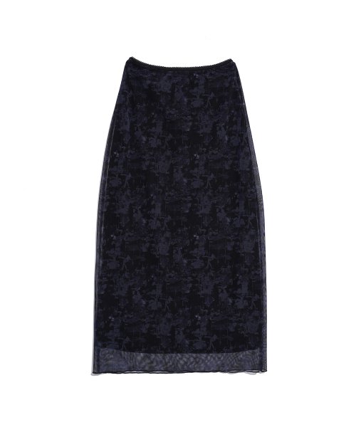 FOG LONG MESH SKIRT_DEEP BLUE