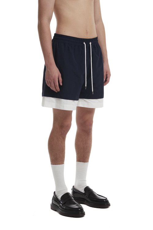 Layered Shorts_Navy