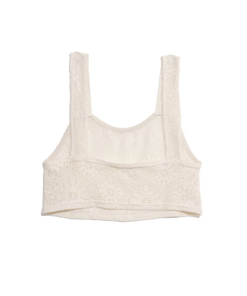 MUM FLOWER KNITTING SLEEVELESS_BEIGE