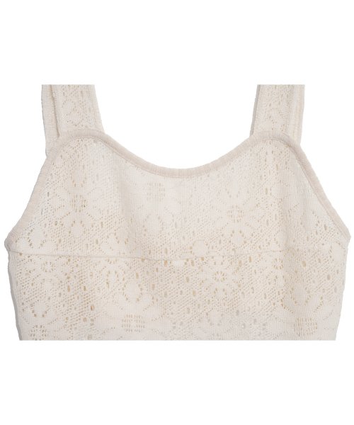 MUM FLOWER KNITTING SLEEVELESS_BEIGE