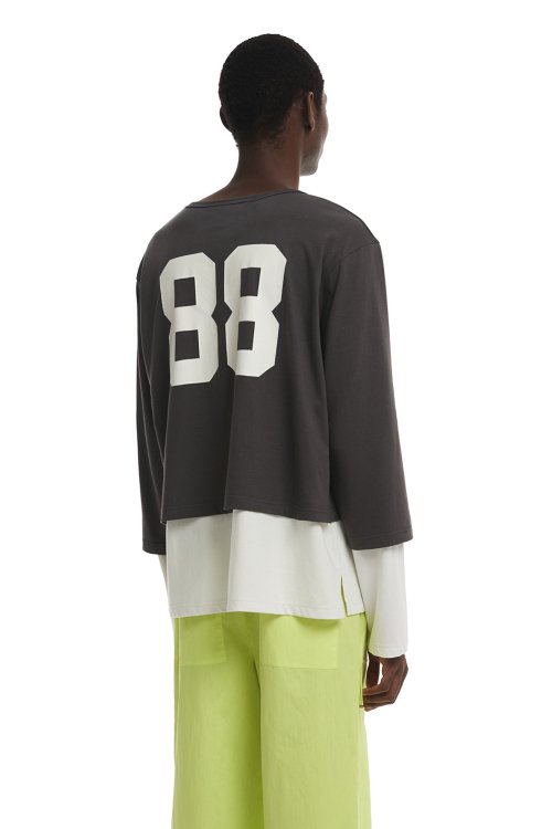 88 Layered long sleeves T-Shirt_Grey