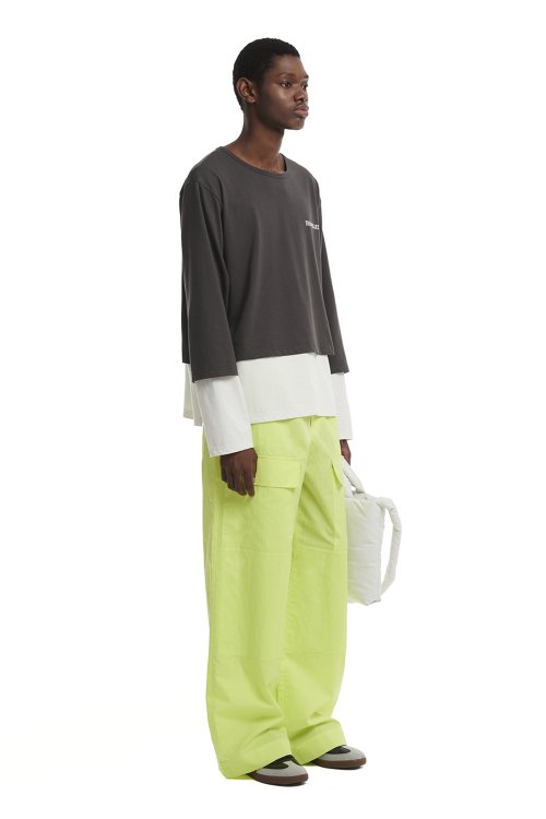 88 Layered long sleeves T-Shirt_Grey