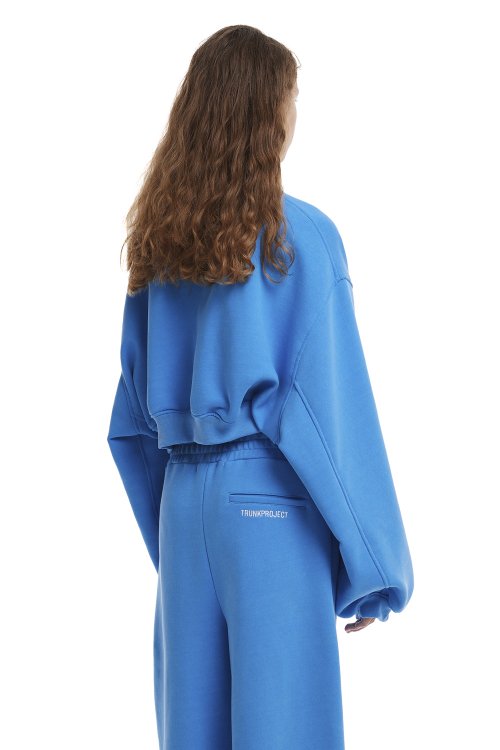 Logo Cropped Sweatshirt_Blue
