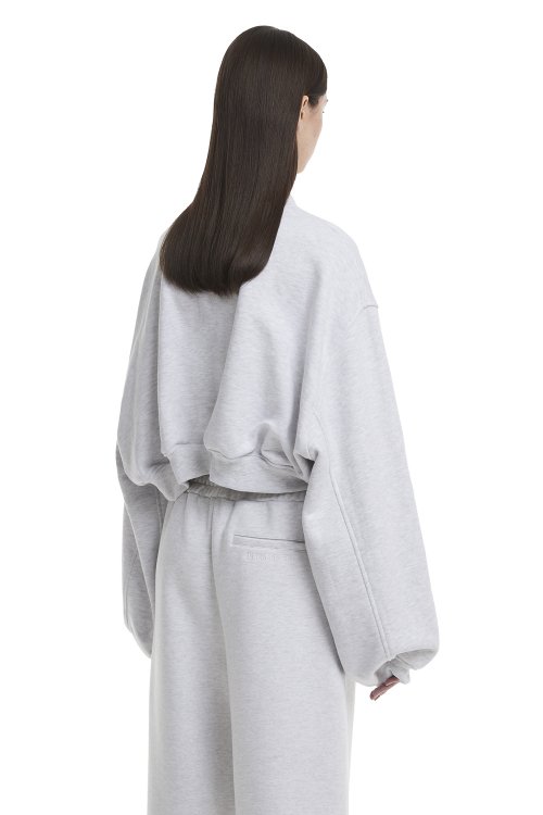 Logo Cropped Sweatshirt_Grey