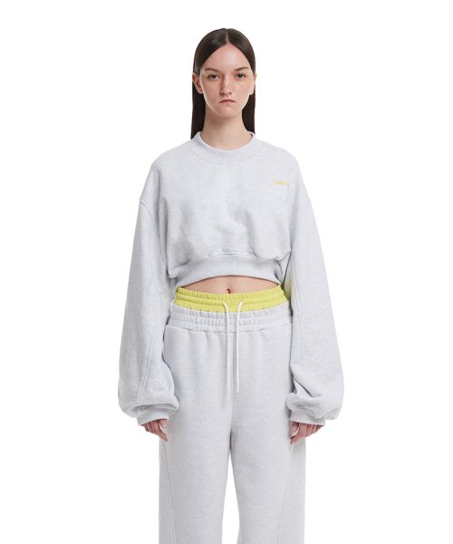 Logo Cropped Sweatshirt_Grey