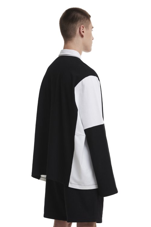 Paneled Polo Shirt_Black