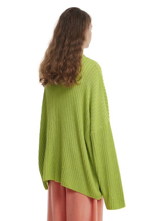 Zip-Up Cardigan_Green