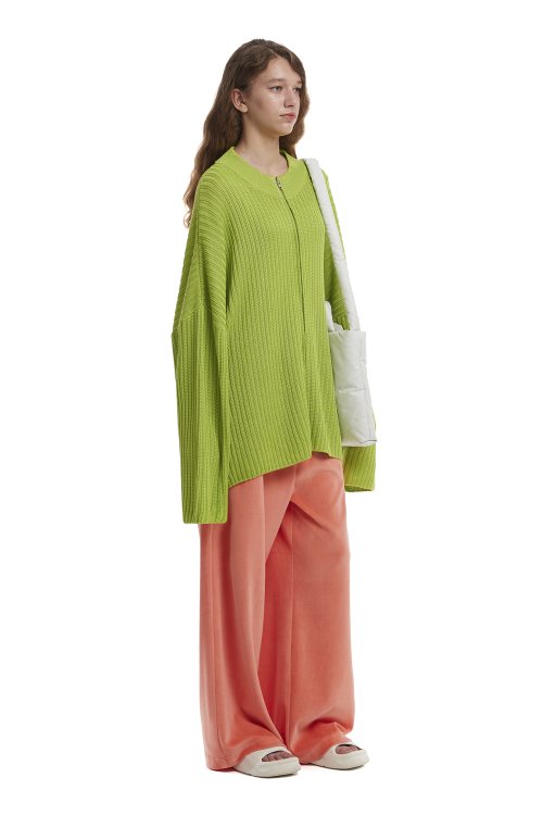 Zip-Up Cardigan_Green