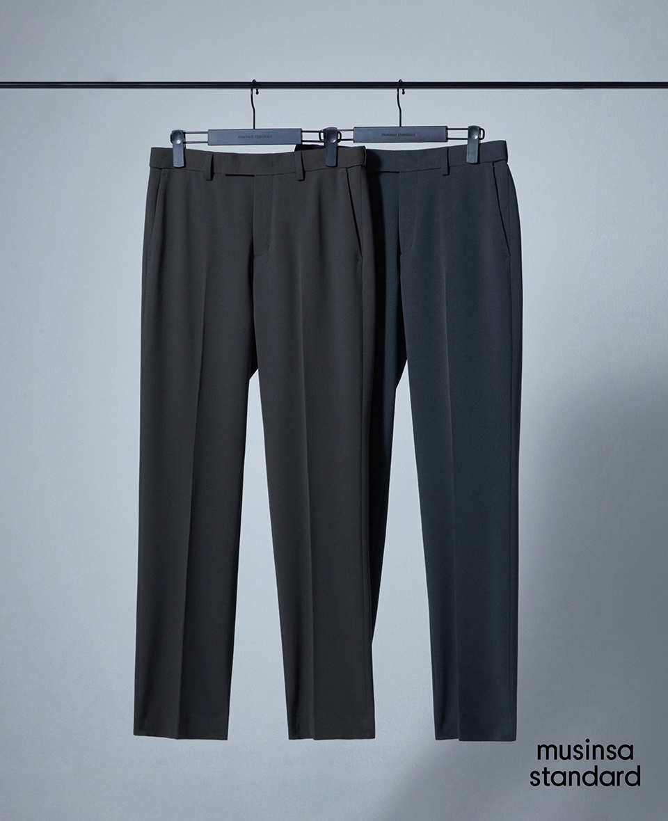 【MODERNIF】Summer Banding Semi-Wide Slacks MUSINSA | MUSINSA STANDARD Semi-wide hidden banding slacks