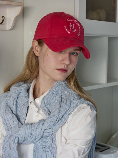 Round Logo Ball Cap (Strawberry)